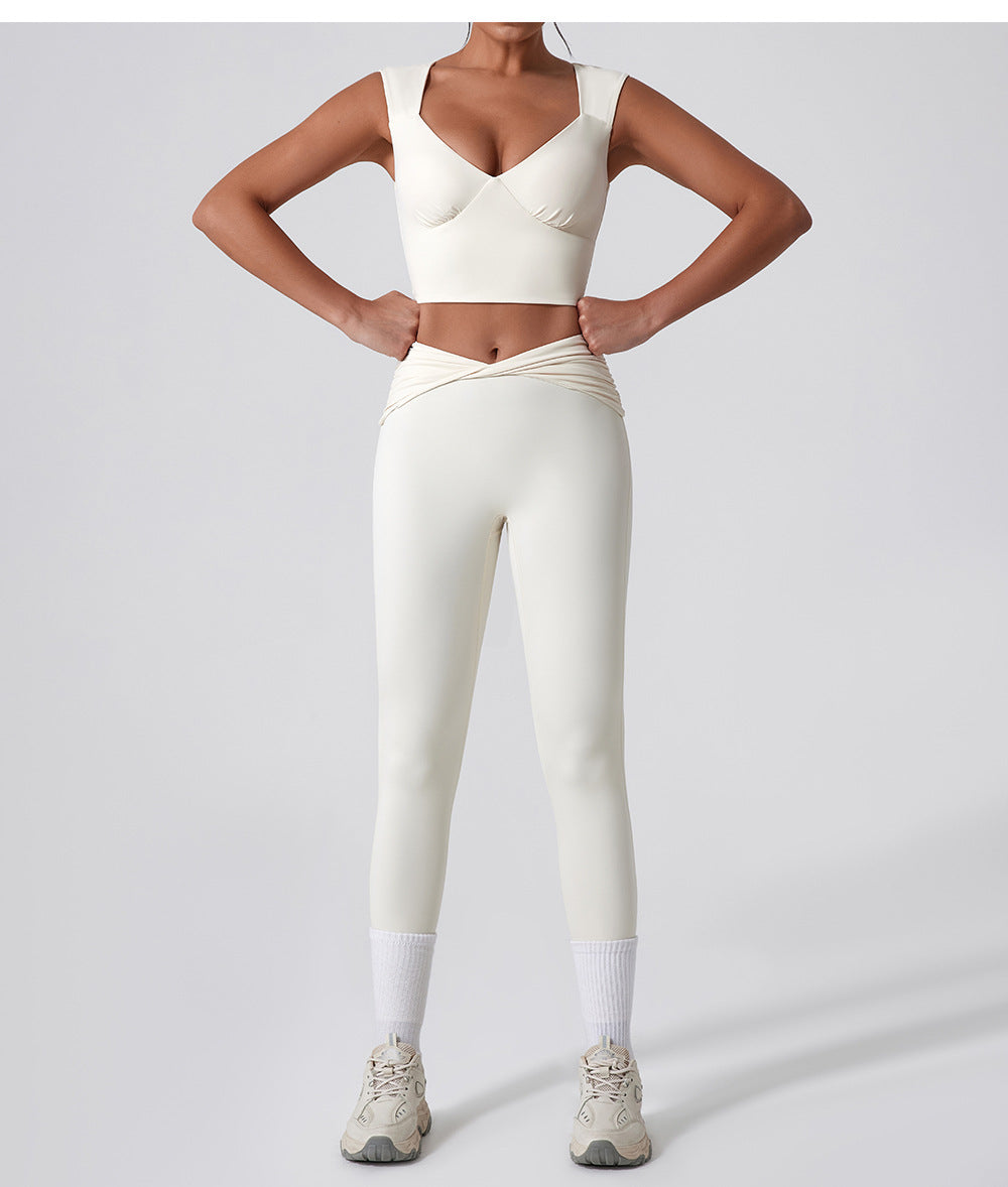 Quick Dry High Waist Yoga Set with Knot Detail Versatile Flattering and for Active Lifestyles