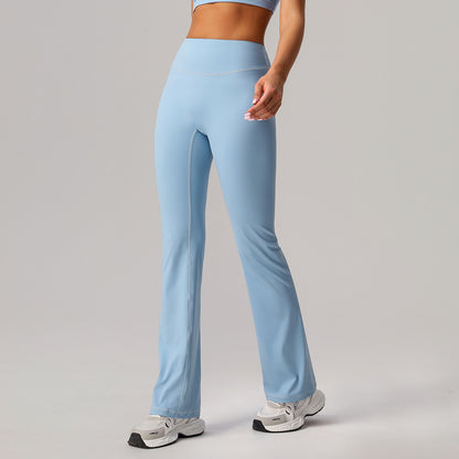 High Waisted Yoga Wide Leg Pants for Women Sculpting Tummy Control Leggings Flattering Bootcut Fitness Trousers for Exercise and Casual Wear