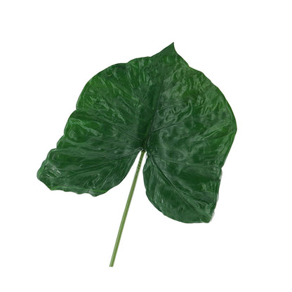 Nordic-Inspired Artificial Plant - Long-Stemmed Green Alocasia Leaves for Home Décor and Landscape Design