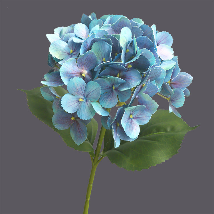 Single Stem Touch-Feel French Hydrangea - Realistic, Moisture-Retaining Artificial Hydrangea Flower for Elegant Home Decoration and Hotel Floral Arrangements