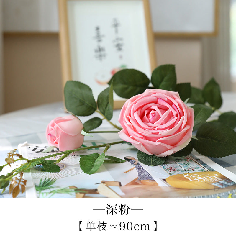 Lifelike Moisturizing Multi-Head Rose Faux Flowers for Home, Dining Table, and Wedding Decorations – Perfect for Living Room Decor and Special Occasions