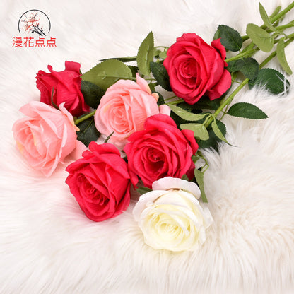 Stunning Faux Rose Bouquet - Elegant Silk Flowers for Home Decor, Wedding Celebrations, and Valentine's Day Gifts - Perfect Decorative Floral Arrangement for Living Room or Table Centerpiece