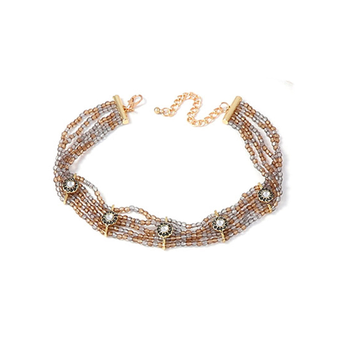 Bohemian Multi-Layer Beaded Y-Shape Necklace Sweater Chain – Trendy Casual Jewelry Set for Chic Layered Looks