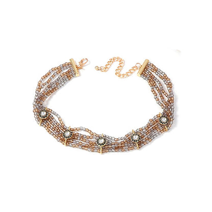 Bohemian Multi-Layer Beaded Y-Shape Necklace Sweater Chain – Trendy Casual Jewelry Set for Chic Layered Looks