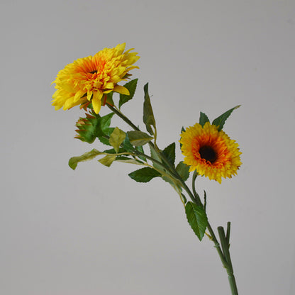 Luxurious Multi-Layered Long-Stem Sunflower Bouquet - Elegant Provence Style Home Decor for Living Room and Dining Table