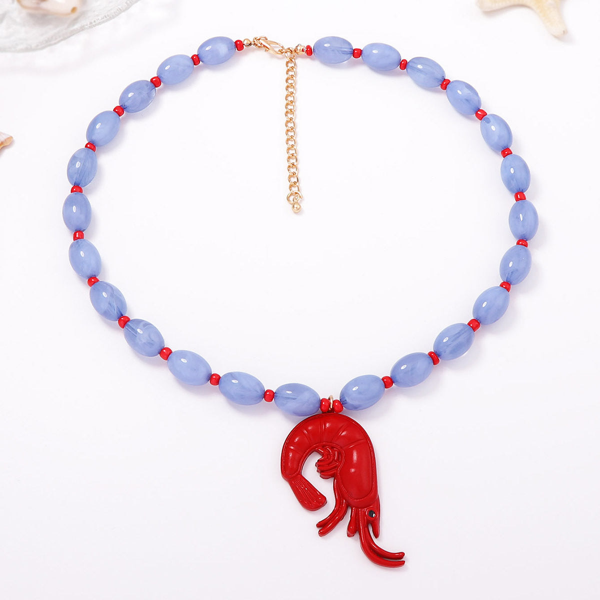 Summer Holiday Ocean-Inspired Alloy Dragon Scale Small Fish Pendant Necklace for Women - Versatile Beach Jewelry Perfect for Every Occasion