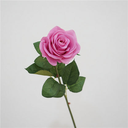 High-Quality Touch & Moisture-Resistant Faux Rose - Elegant Single Stem French Rose for Home & Dining Table Decor - Perfect for Weddings and Event Styling