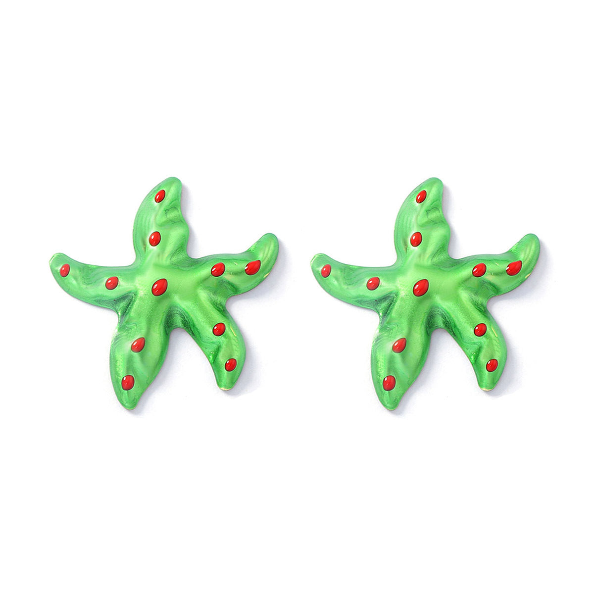 Stylish Ocean-Inspired Metal Geometric Starfish and Pentacle Earrings - Versatile Minimalist Accessories for Every Woman