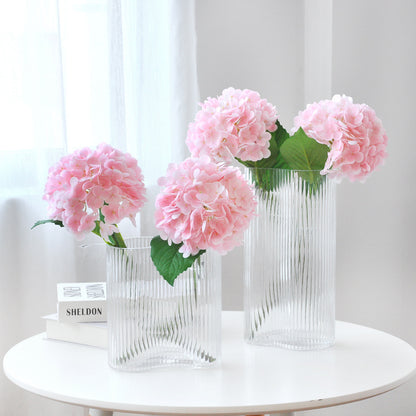 Realistic Hydrangea Faux Flowers - Touch-Sensitive 3D Printed Moisture-Infused Decorative Arrangements for Weddings and Home Decor