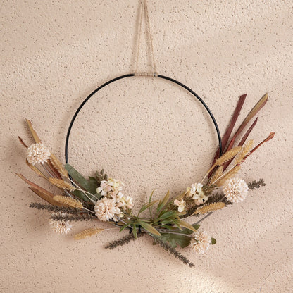 Artificial Flower Half-Circle Bouquet for Home Décor - Elegant Wedding Handheld Floral Arrangement & Wall Hanging Decoration - Perfect for Celebrations and Events (CF01239)