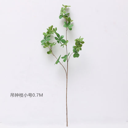 Japanese-Style Hanging Bell with Realistic Ma Zui Wood Faux Leaves – Perfect Decorative Artificial Flowers and Dried Greenery for Stunning Photos; Ideal for Scandinavian Home Decor