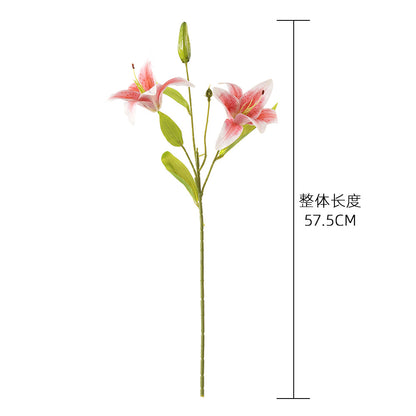 Stunning Double-Ended 3D Printed Lily Artificial Flowers for Home Decor – Stylish INS-Inspired Decorative Accent Perfect for Weddings and Special Occasions | Model MW31587