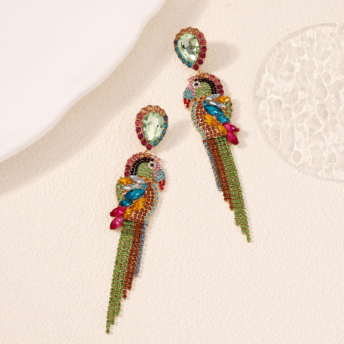 Charming Bird-Inspired Earrings with Dazzling Rhinestones – Cute, Lightweight Luxury Jewelry for Effortless Style
