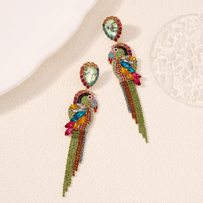 Charming Bird-Inspired Earrings with Dazzling Rhinestones – Cute, Lightweight Luxury Jewelry for Effortless Style