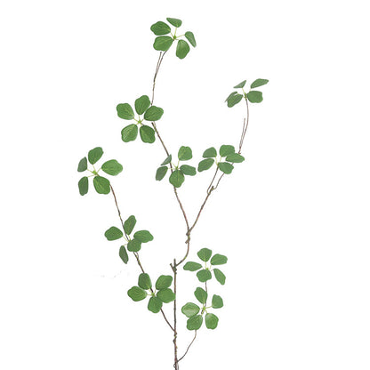 Elegant Minimalist Zen-Inspired Faux Green Plant Branches for Indoor Decor - Perfect for Home Gardening and Aesthetic Arrangements with Realistic Lotus Leaf Appeal