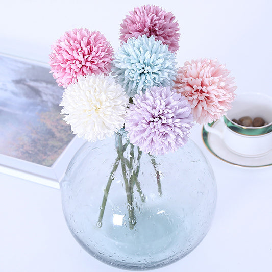 Realistic Single-Head Dandelion Ball Flower—Charming Faux Flower Pot for Weddings and Home Decor, Perfect for Unique Floral Arrangements