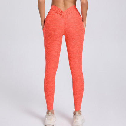 High Waisted Ruched Yoga Pants with Side Pockets for Peachy Butt Lift No Camel Toe for Fitness and Workouts