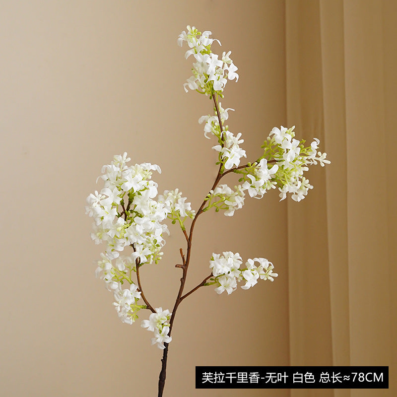 Realistic Golden Osmanthus Branch - Stunning Home Decor Artificial Green Plant Fake Flowers - Perfect for Photography Props and Elegant Interior Design