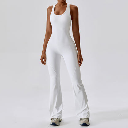 Quick Dry High Performance Yoga Bodysuit with Tummy Control and Flare Leg Design Enhance Your Curves Optimize Comfort for Dance Workout and Fitness