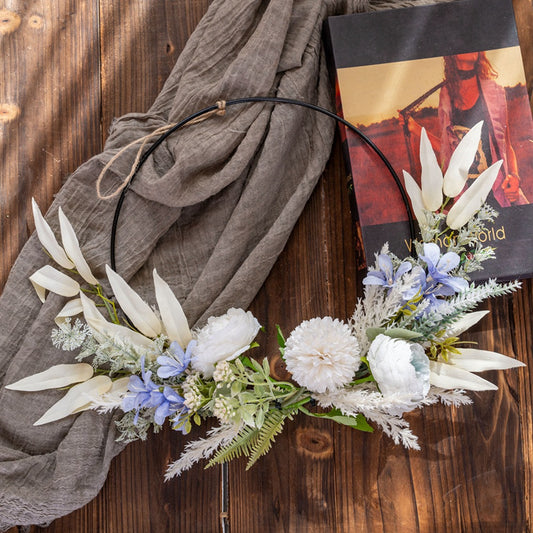 Exquisite Floral Wall Decor: Sunflower and Dandelion Faux Flower Arrangement for Weddings - Stunning Rose Bouquet with Hanging Design, Perfect for Home and Event Decoration (CF01312A)