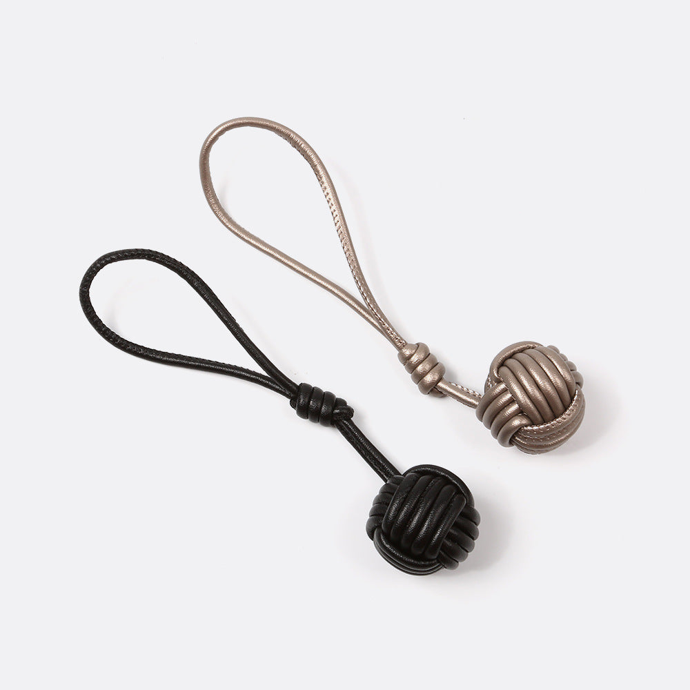 Korean Inspired Handmade Snowball Charm Unique Woven Design for Versatile Women's Bag Accessories Quality Handbag Pendant