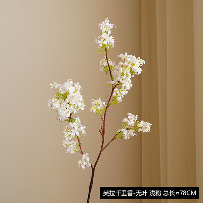 Realistic Golden Osmanthus Branch - Stunning Home Decor Artificial Green Plant Fake Flowers - Perfect for Photography Props and Elegant Interior Design