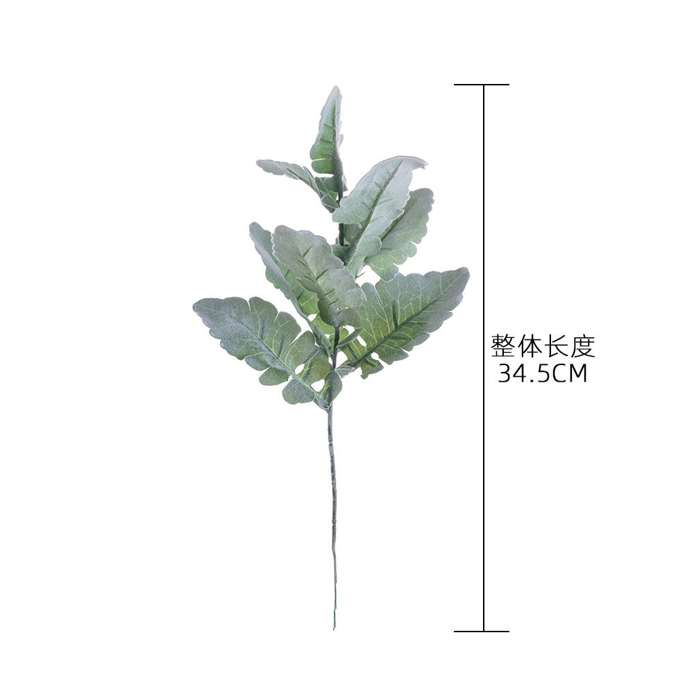 Lifelike Silver Leaf Green Plant Artificial Flower - Perfect Faux Flower for Weddings & Event Decor – Trendy INS Style – Model DY1-3646