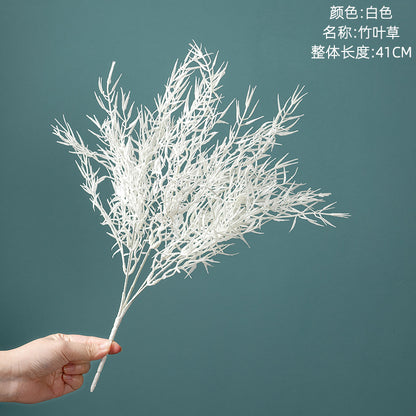 Elegant Bamboo Leaf Grass Faux Floral Arrangement for Home Decor – Perfect for Weddings, Bouquets, and Plant Walls – MW73771