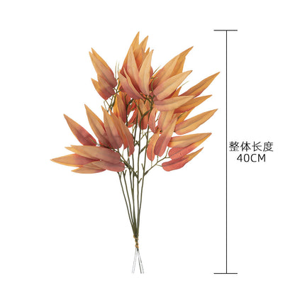 Realistic Bamboo Leaf and Branch Flower Bouquet - Faux Greenery for Weddings, Home Decor, and Boho-Inspired Events - Trendy INS Style Art Piece YC1095