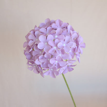 Single Stalk Hydrangea Lollipop Flower - Realistic Artificial Silk Flower for Wedding Decor, Stylish Aisle Decoration, and Home Living Room Arrangement