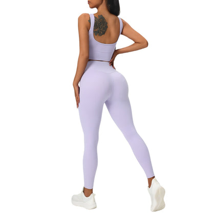 High Waisted Yoga Set for Women Slimming Yoga Leggings with Bra for Fitness Activewear for Gym and Outdoor Activities