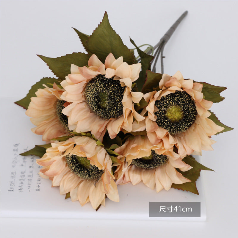 Stunning Realistic Sunflower Stem -  Faux Sunflower Bouquet for Home Décor – Brighten Up Your Space with Lifelong Natural Beauty!