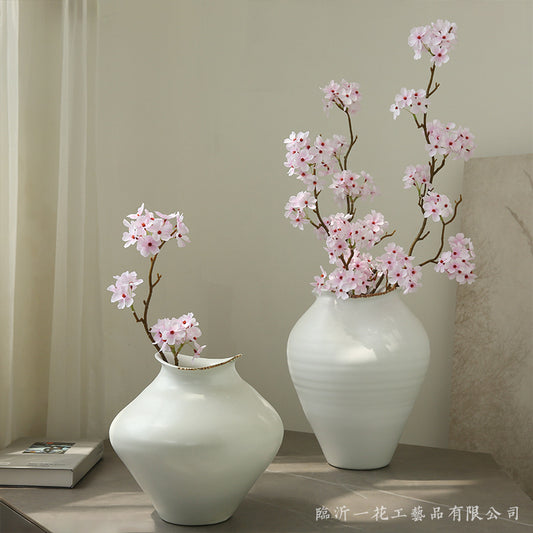 Zen-Inspired Single Stem Artificial Pear Blossom for Home Decor - Elegant Floral Accent for Living Room, Bedroom, and Entryway - Stunning Faux Flower Arrangement