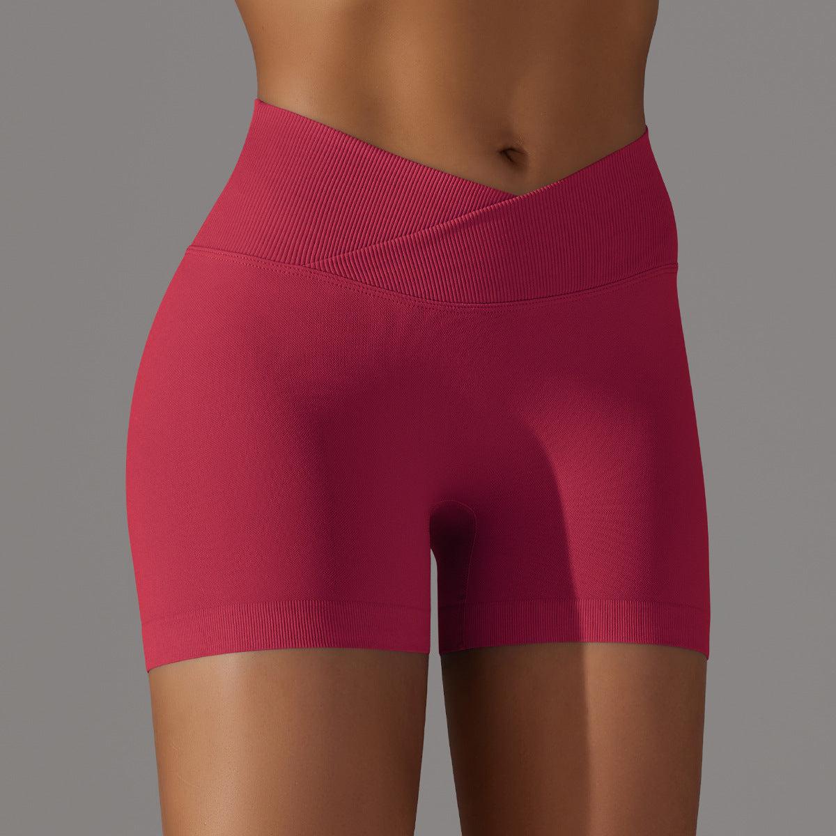 High Waisted Seamless Cross Shorts for Comfort Peach Lift Yoga Pants That Hug Your Curves Enhance Athletic Performance