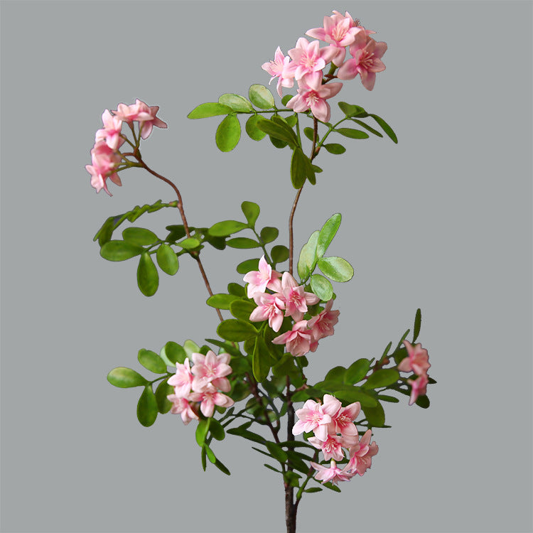 Vibrant Faux Four-Pronged Single Branch Edamame Bean Andromeda Blossom - Elegant Artificial Floral Home Décor Arrangement for Stylish Interiors