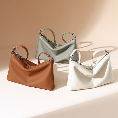 French Inspired Mini Underarm Bag Chic Square Shoulder Bag for Women Unique Chain Crossbody Bag Commuter Accessory