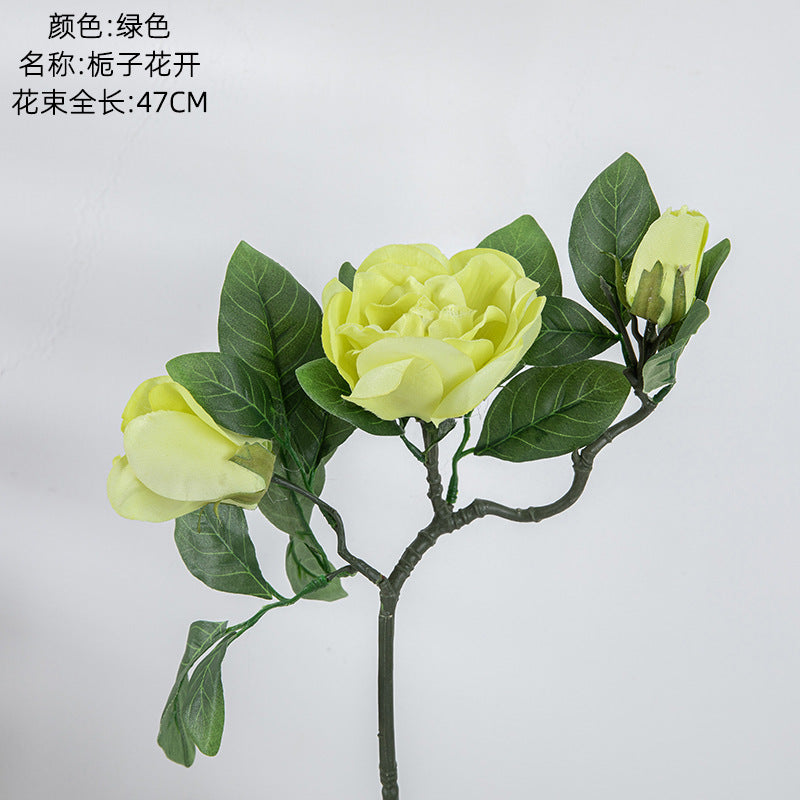 Single Stem Artificial Gardenia Flower - Perfect for Weddings, Home Decor, and Floral Arrangements - Model GF15265A