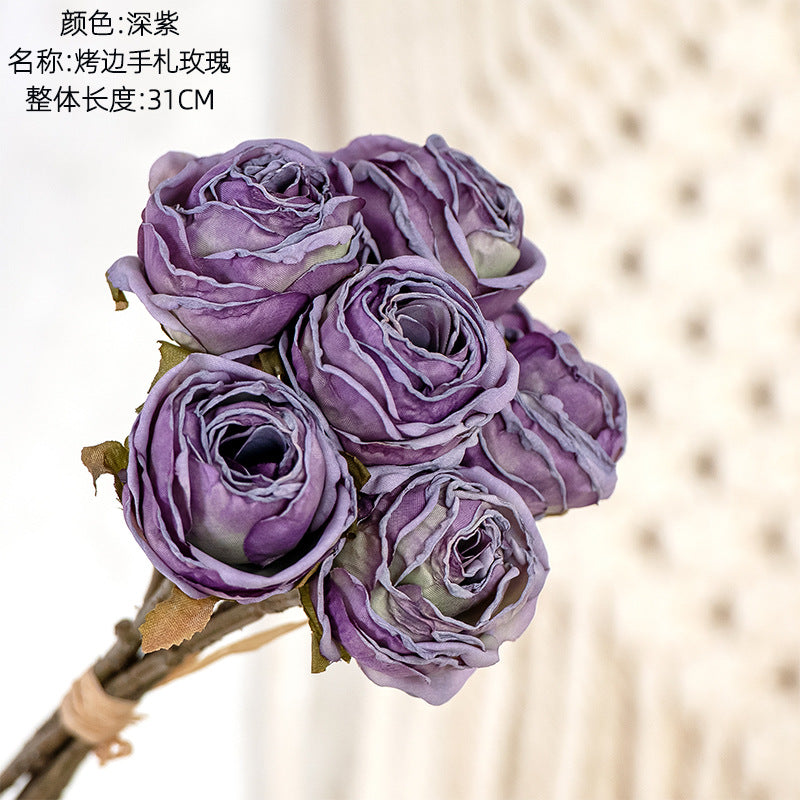 Elegant Faux Rose Bouquet for Weddings and Home Decor - Realistic Ins Style - Perfect for Celebrations and Event Styling - Model MW66786