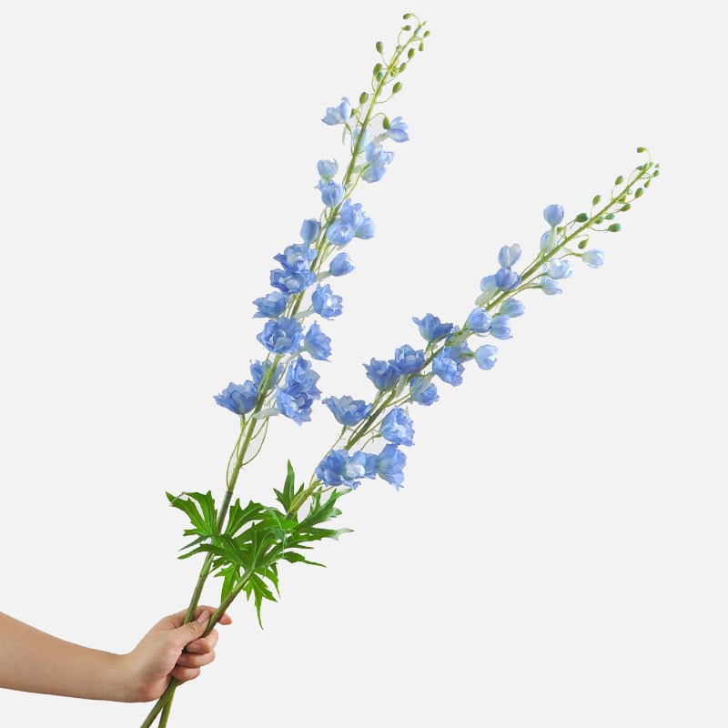 Realistic Faux Delphinium Flowers for Home Décor – Stylish Silk Flower Arrangement for Living Room, Wedding Decor, and Elegant Centerpieces