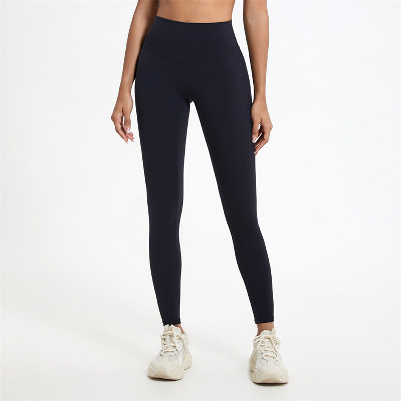 V Shaped Waist Enhancing Yoga Pants for Outdoor Pilates and Running and Comfortable Fitness Leggings with No Creep Seam Design