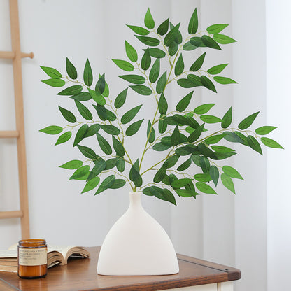 Realistic Faux Greenery Plant - 16-Branch Date Leaf Decoration for Weddings, Dining Tables, Home Décor, Event Venues, and Hotels - Durable Silk Flower Artificial Foliage