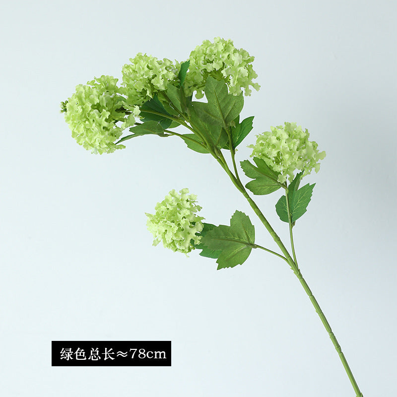 Lifelike Single Stem 5-Head Faux Hydrangea - Perfect Home Décor for a Cozy Forest Aesthetic - Stunning Greenery Accent for Living Rooms and More