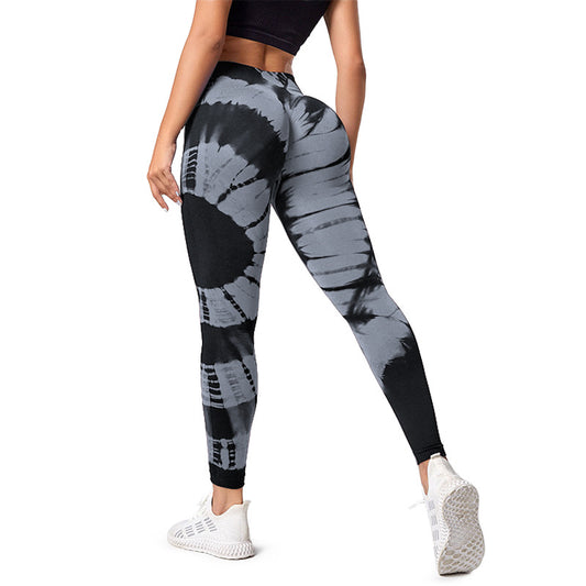 High Waisted Seamless Tie Dye Leggings for Women Peach Butt Enhancing for Running Fitness and Yoga