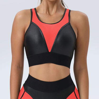 Compression Yoga Set Mesh Sports Bra and High Waisted Leggings for Comfort and Support in Your Fitness Routine