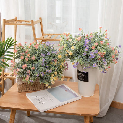 Charming Rustic Wildflower Arrangement - Lifelike Daisy & Grass Bouquet for Home Decor and Wedding Celebrations - GF15956B