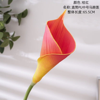 Stunning Green Plant Wedding Decor - Realistic Calla Lily Artificial Flowers for Ins-inspired Aesthetic - Perfect for Home Decor & Event Styling - Model MW01511Y