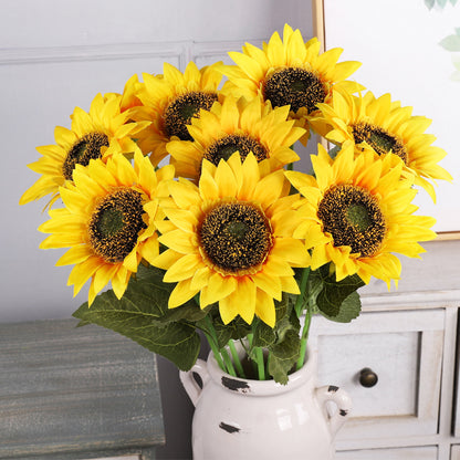 Vibrant Faux Sunflower Bouquet – Stunning Faux Floral Décor for Home and Event Styling - Perfect for Rustic and Modern Decorations