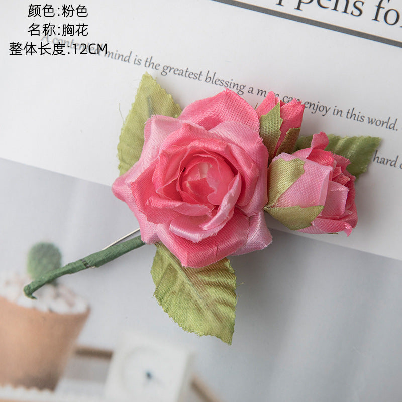 Realistic Fake Flower Decorative Brooch - Stunning Green Plant Wedding Décor in INS Style - Perfect for Events and Parties, Model MW99781