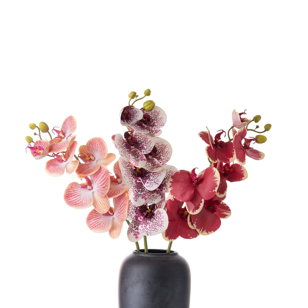 Lifelike 7-Head Silk Phalaenopsis Orchid - Stunning INS-Style Artificial Flower for Home Decor - Perfect for Weddings, Offices, and Gift Giving - CL09001