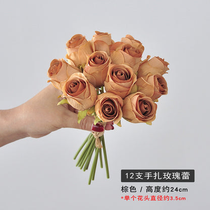 Elegant Handheld Artificial Rose Bouquet for Home Décor and Photography Props | Perfect for Wedding Decorations and Special Events